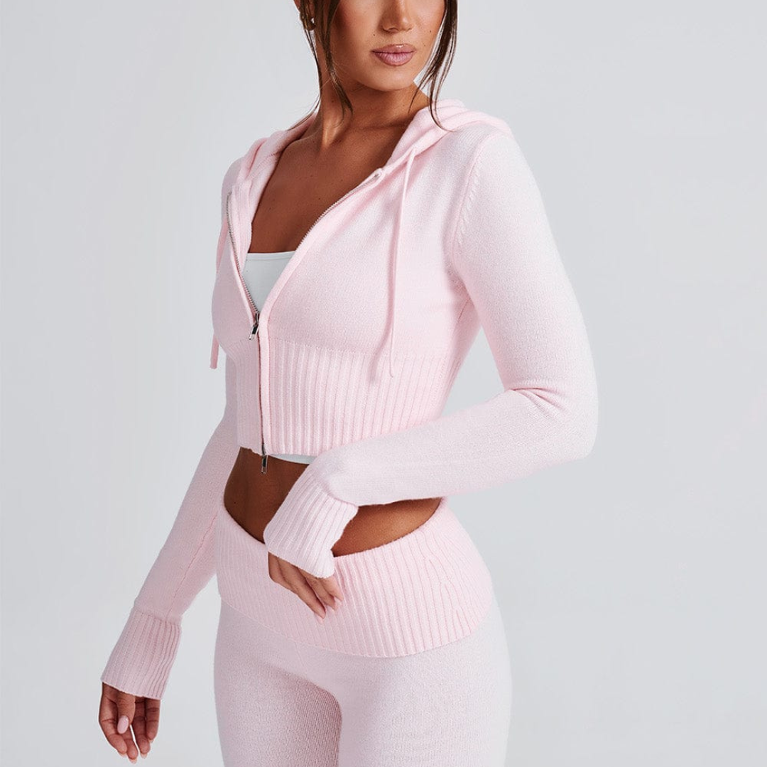 Kelly - Pink Knitted Sweatsuit