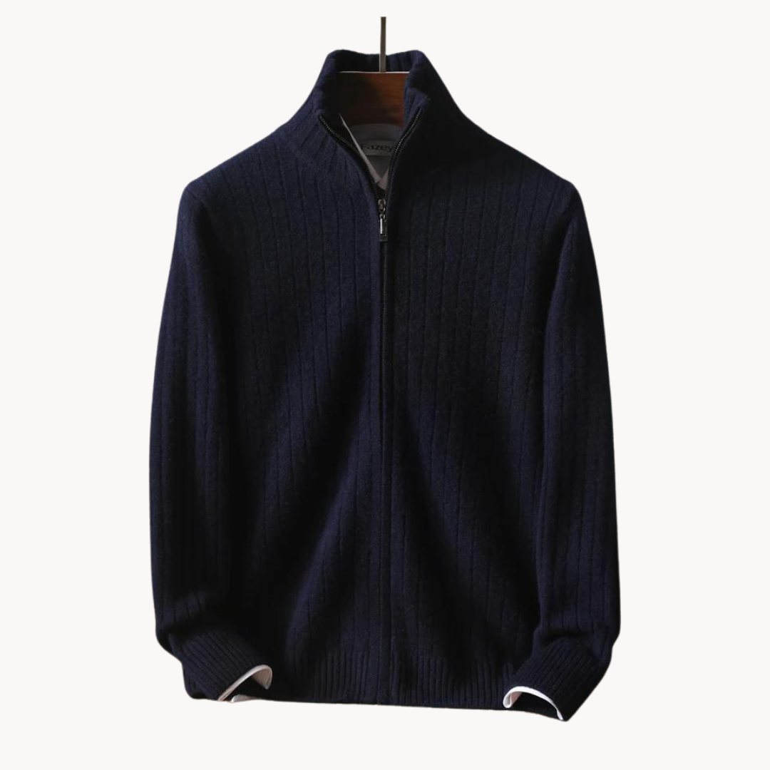 Antonio Merino Wool Zip Cardigan