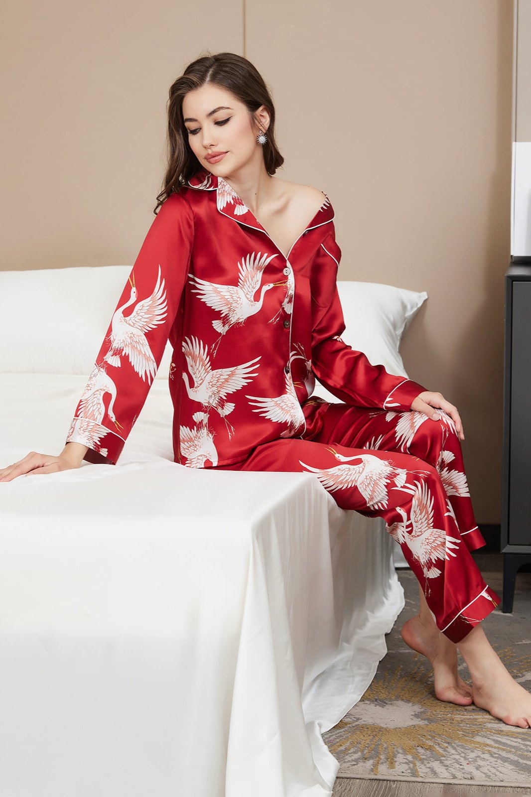 Canadily Home™ - Womens Classic Silk Pajama Set