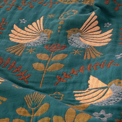 Canadily Home™ - Handmade Artsy Reversible Blanket With Nature Print