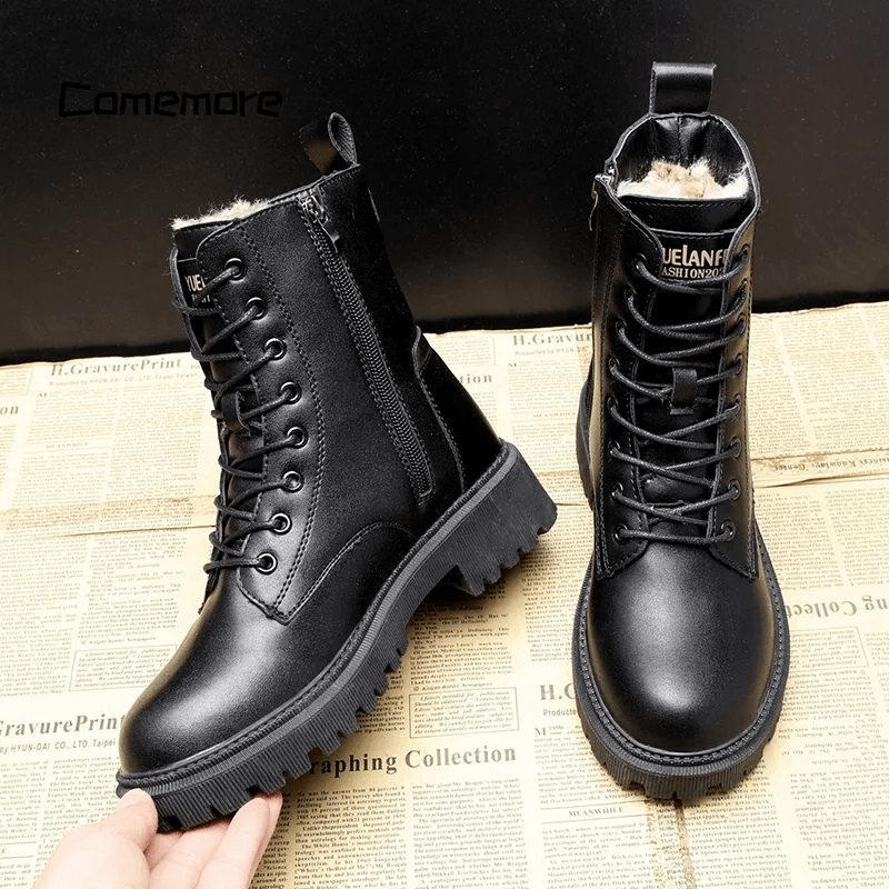 Eilish - Lace-Up Winter Boots with Cozy Lining