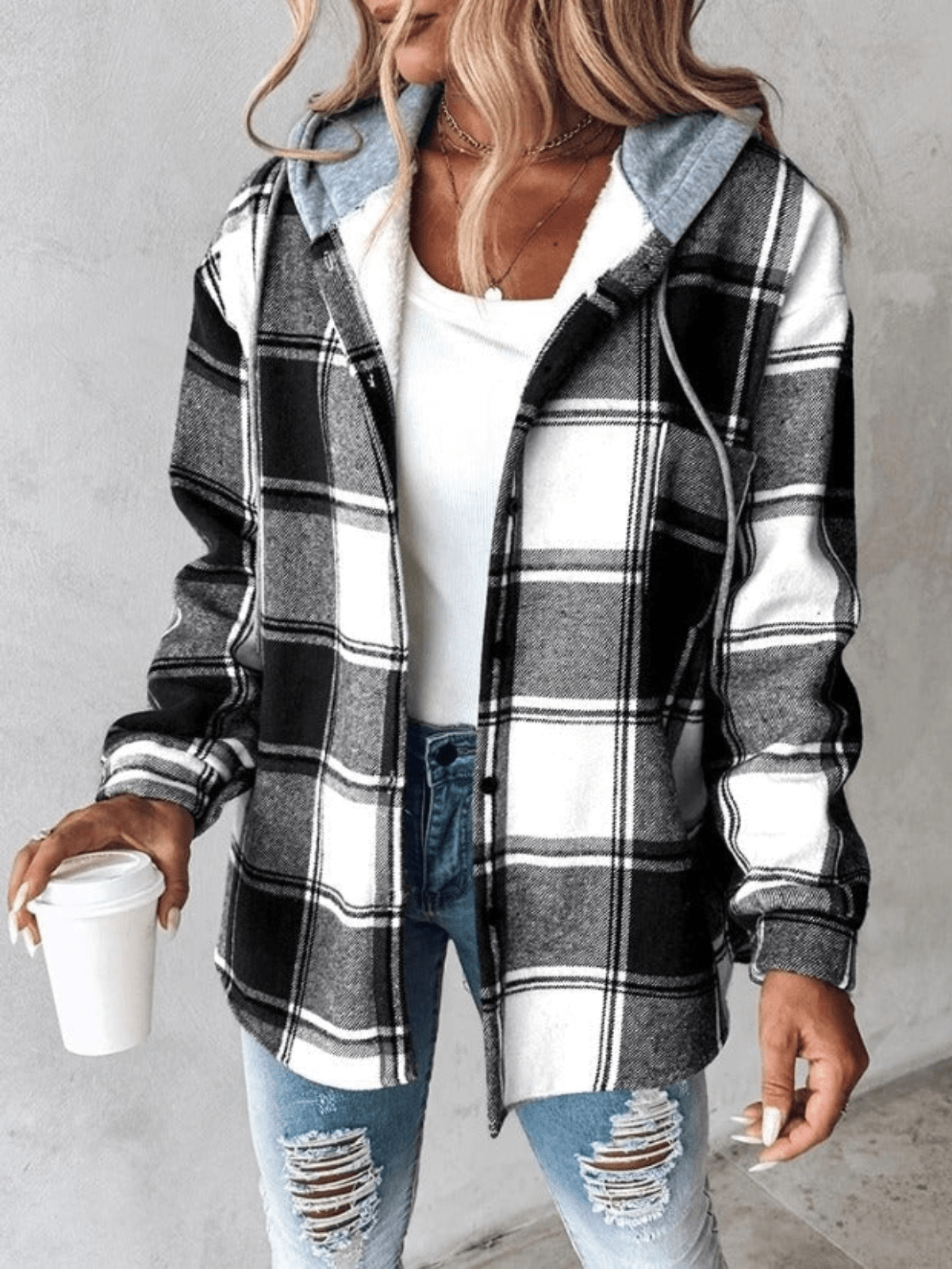 Lynn - Womens Fleece Plaid Shirt